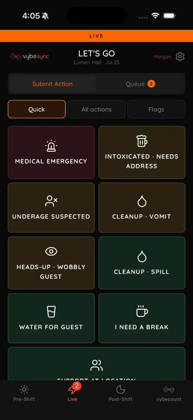vybesync mapped medical action animation